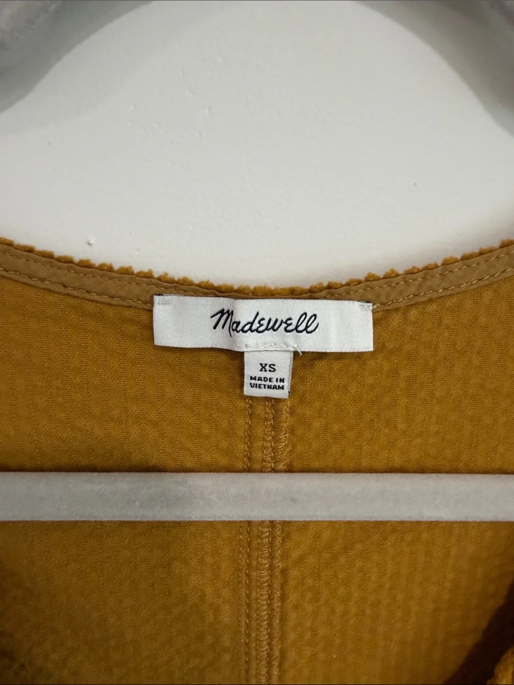 Madewell Sleeveless Corduroy V-Neck Dress in Mustard Gold